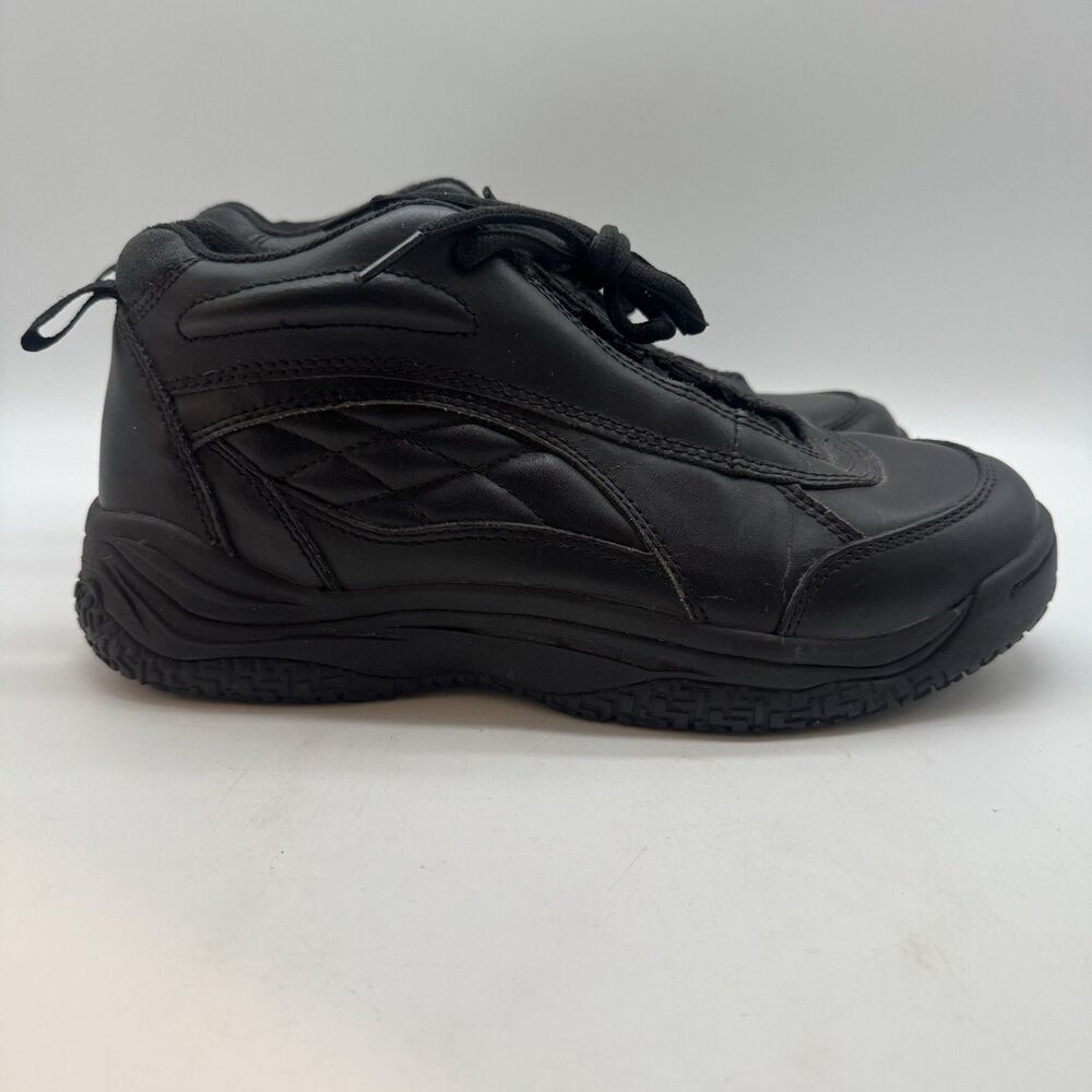 SafeTrax Oil & Slip Resistant Shoes Men's 8 Black Lace Up Low Top Work Mid Top